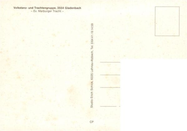 Gladenbach Volkstanz und Trachtengruppe Gladenbach Ev Marburger Tracht – Bild 2