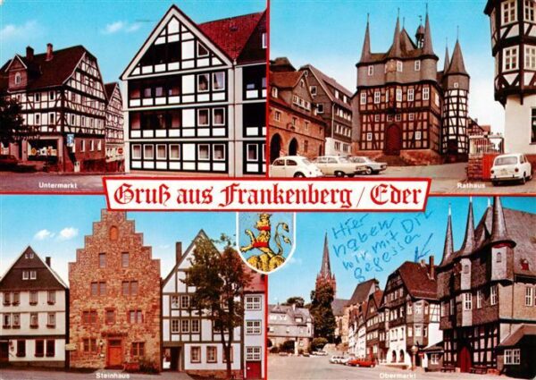 Frankenberg  Eder Untermarkt Rathaus Steinhaus Obermarkt