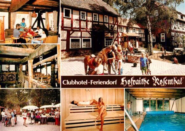 Rosenthal Hessen Clubhotel Feriendorf Hofraithe Rosenthal Gastraeume Sauna Halle