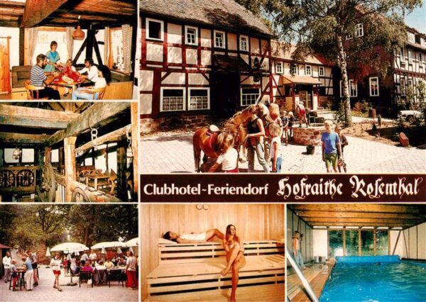Rosenthal Hessen Clubhotel Feriendorf Hofraithe Rosenthal Gastraeume Sauna Halle