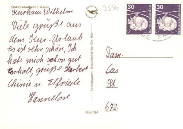Gladenbach Hotel Spiess Ev Martinskirche Haus des Gastes Schwimmbad Hallenbad – Bild 2