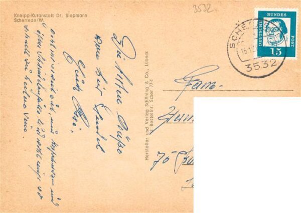 Scherfede Kneipp Kuranstalt Dr Siepmann – Bild 2