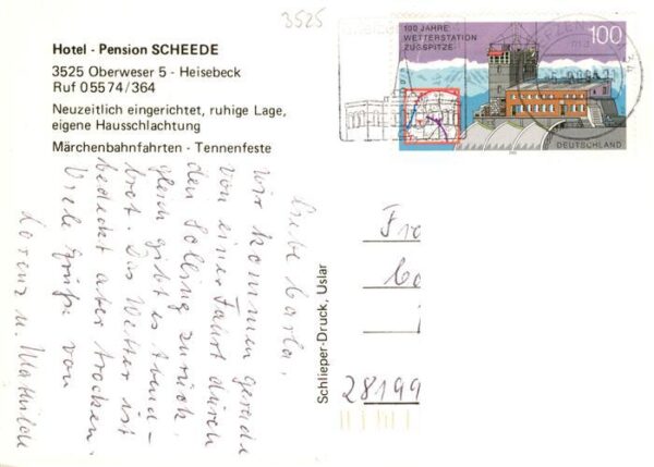 Heisebeck Oberweser Hotel Pension Scheede Touristenbahn Kirche – Bild 2