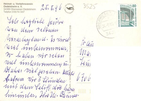 Oedelsheim Oberweser Ortspartie Panorama Faehre Hallenbad – Bild 2