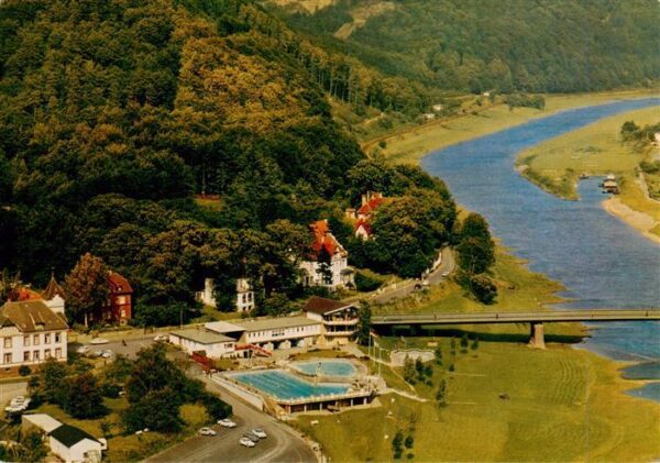 Karlshafen Bad Mineral Schwimmbad Fliegeraufnahme