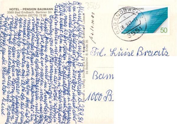 Bad Endbach Fliegeraufnahme Kneipp Rheuma Bad Pension Baumann Kur und Buergerhau – Bild 2