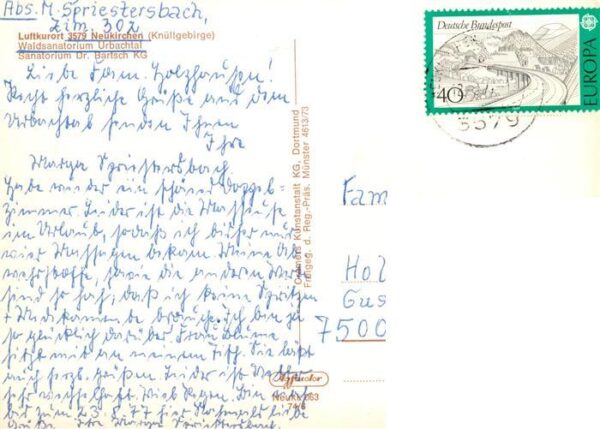 Neukirchen Knuellgebirge Waldsanatorium Urbachtal und Klinik Dr Bartsch KG Flieg – Bild 2
