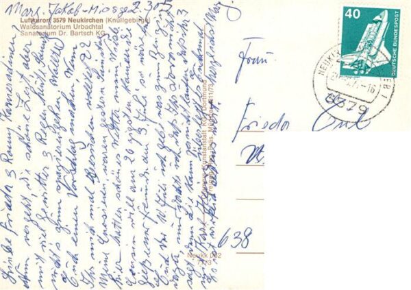 Neukirchen Knuellgebirge Waldsanatorium Urbachtal und Klinik Dr Bartsch KG Flieg – Bild 2
