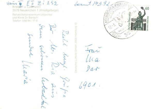 Neukirchen Knuellgebirge Waldsanatorium Urbachtal und Klinik Dr Bartsch KG Flieg – Bild 2