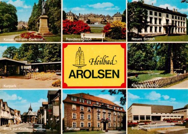 Bad Arolsen Kaiser-Wilhelm-Denkmal Kurpark Kirche Rathaus Residenzschloss Neues