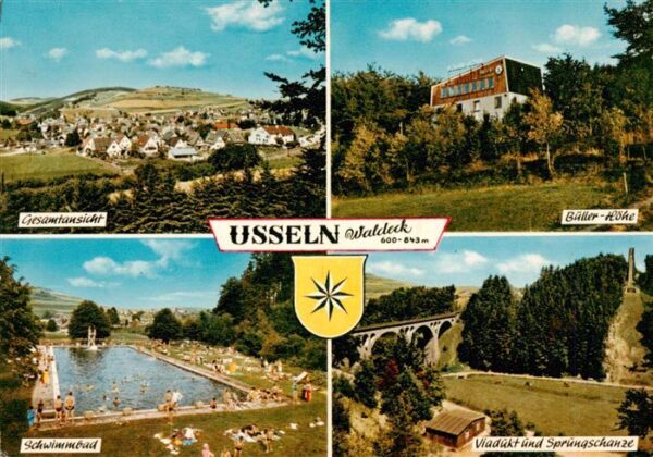 Usseln Panorama Bueller Hoehe Freibad Viadukt Sprungschanze