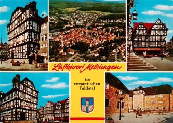 Melsungen Fulda Motive Altstadt Fachwerkhaeuser Luftaufnahme