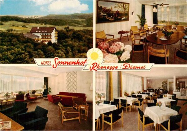 Rhenegge Diemelsee Hotel Sonnenhof Restaurant Aufenthaltsraum