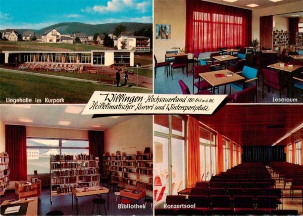 Willingen Sauerland Liegehalle im Kurpark Leseraum Bibliothek Konzertsaal