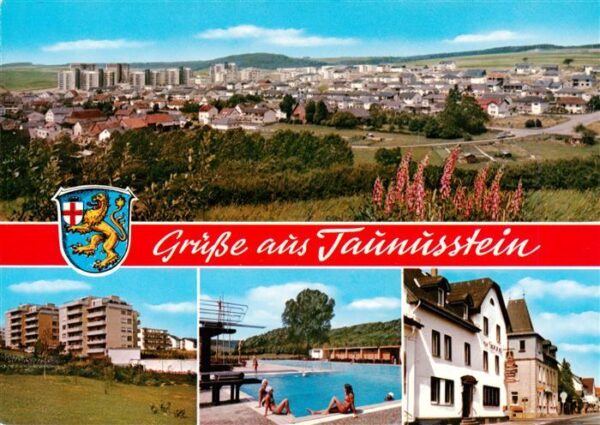 Hahn Taunusstein Panorama Wohnblocks Schwimmba Gasthaus