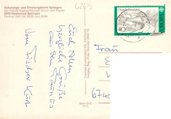 Springen Heidenrod Taunus Schulungs und Erholungsheim Springen der IG Druck und – Bild 2