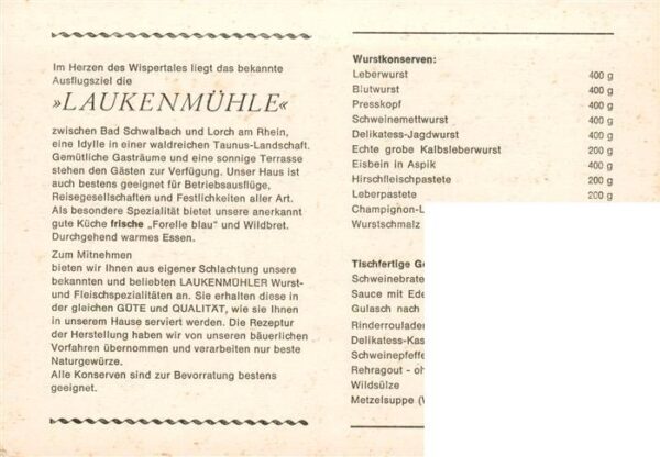 Lorch Rheingau Restaurant Cafe Laukenmuehle im Wispertal Gastraeume Terrasse – Bild 2