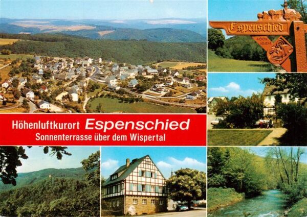 Espenschied Lorch Fliegeraufnahme Wegweiser Naturpark Fachwerkhaus