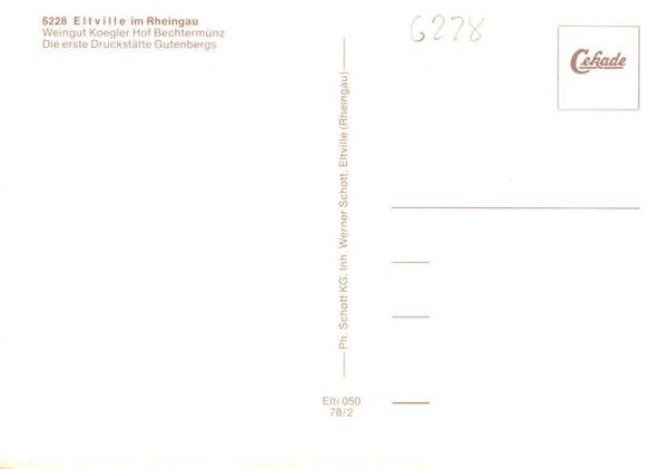 Eltville Rhein Weingut Koegler Hof Bechtermuenz – Bild 2
