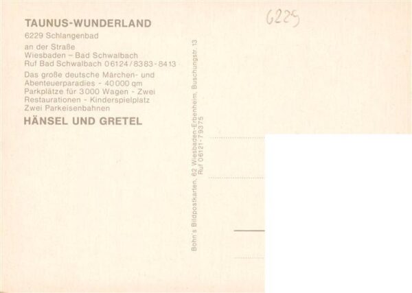 Schlangenbad Taunus Taunus Wunderland Haensel und Gretel – Bild 2