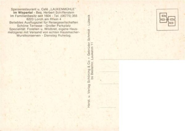 Lorch Rheingau Restaurant Cafe Laukenmuehle im Wispertal Gastraeume Terrasse – Bild 2