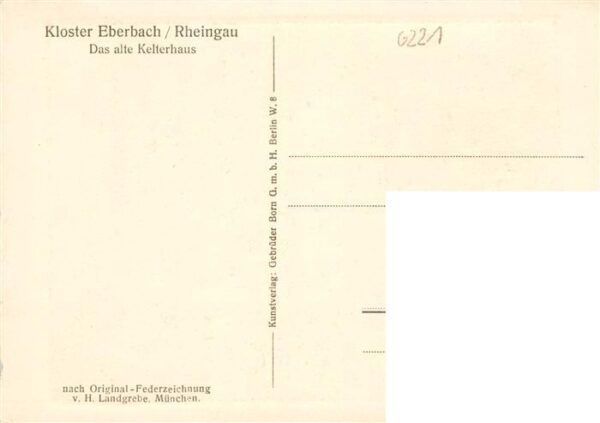 Eberbach Rheingau Eltville Kloster Eberbach Inneres Zeichnung – Bild 2