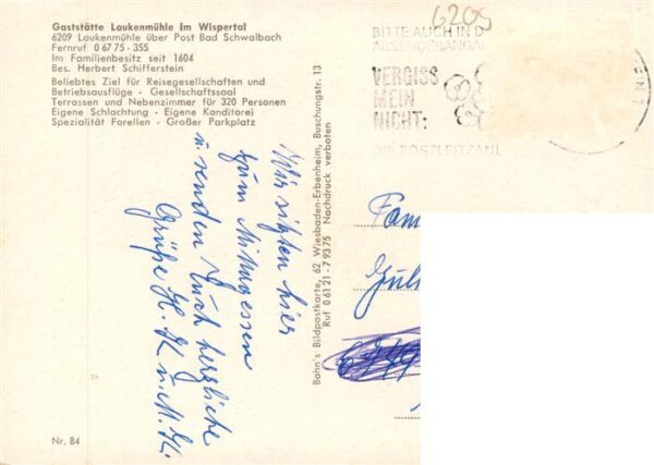 Laukenmuehle Bad Schwalbach Gaststaette Laukenmuehle Im Wispertal – Bild 2