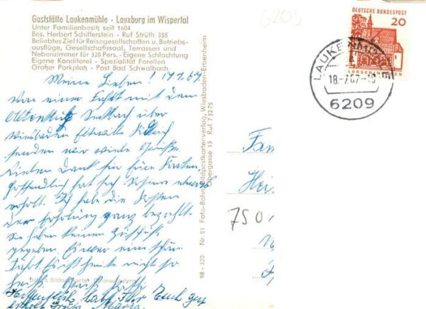 Lauxburg Wispertal Gaststaette Laukenmuehle im Wispertal – Bild 2
