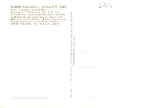 Lauxburg Wispertal Gaststaette Laukenmuehle im Wispertal – Bild 2