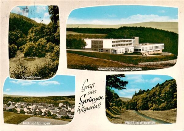 Springen Heidenrod Taunus Sauerbrunnen Panorama Partie im Wispertal Schulungs un