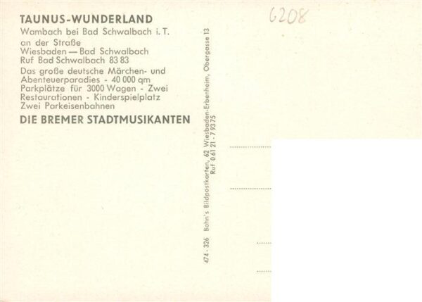 Wambach Bad Schwalbach Taunus Taunus Wunderland Die Bremer Stadtmusikanten – Bild 2