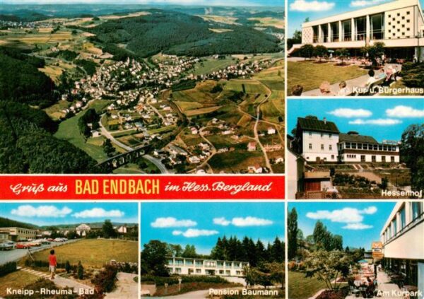 Bad Endbach Luftaufnahme Kur- und Buergerhaus Hessenhof Kneipp-Rheuma-Bad Pensio