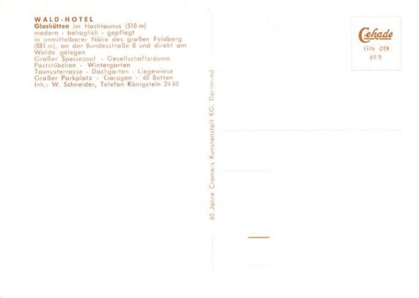 Glashuetten  Taunus Wald Hotel Gaststube – Bild 2