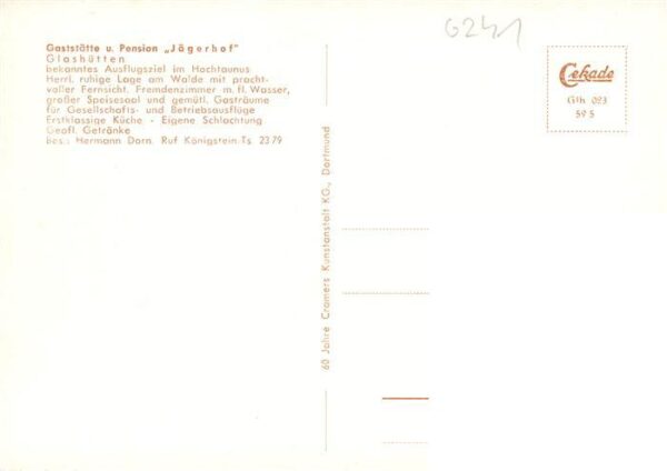Glashuetten  Taunus Gaststaette Pension Jaegerhof – Bild 2