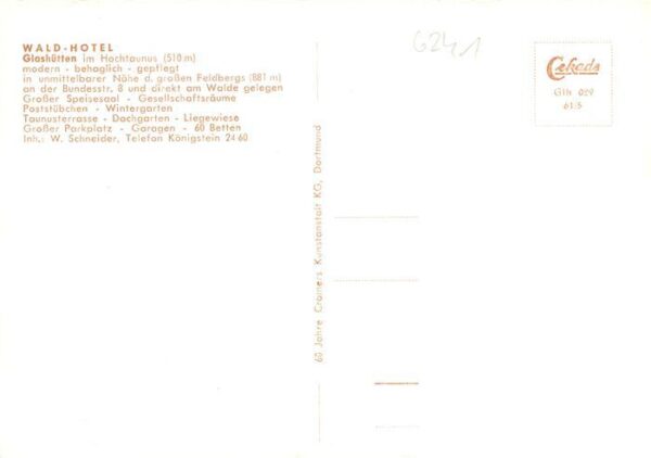 Glashuetten  Taunus Wald Hotel Gaststube – Bild 2