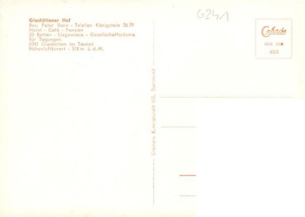 Glashuetten  Taunus Hotel Glashuettener Hof – Bild 2