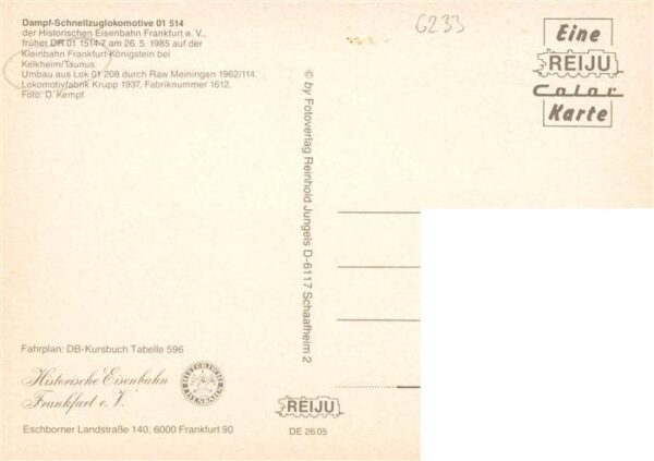 Kelkheim Dampf Schnellzuglokomotive 01 514 – Bild 2