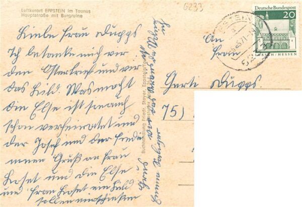 Eppstein Taunus Haupststrasse mit Burgruine – Bild 2