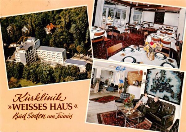 Bad Soden  Taunus Kurklinik Weisses Haus Fliegeraufnahme Gastraeume