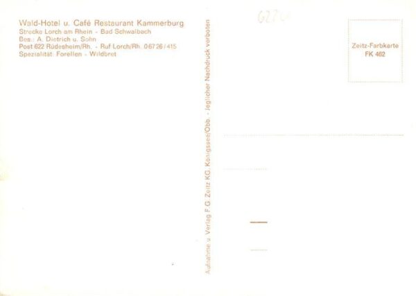 Lorch Rheingau Wald Hotel Cafe Restaurant Kammerburg – Bild 2
