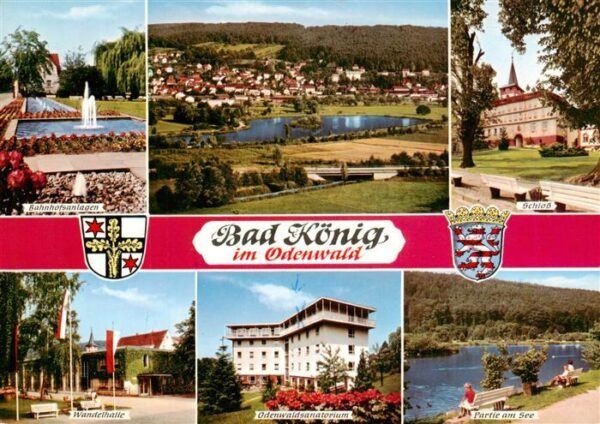 Bad Koenig Odenwald Bahnhofsanlagen Panorama Schloss Wandelhalle Odenwaldsanator