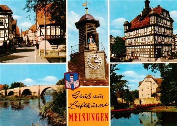 Melsungen Fulda Strasse Fuldabruecke Uhrturm Rathaus Schloss
