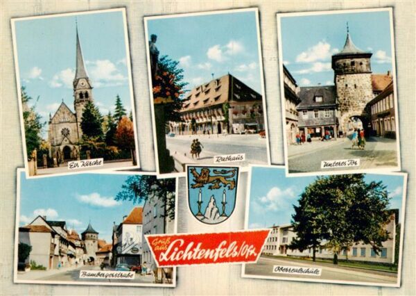 Lichtenfels Hessen Ev Kirche Rathaus Unteres Tor Bambergerstube Oberrealschule
