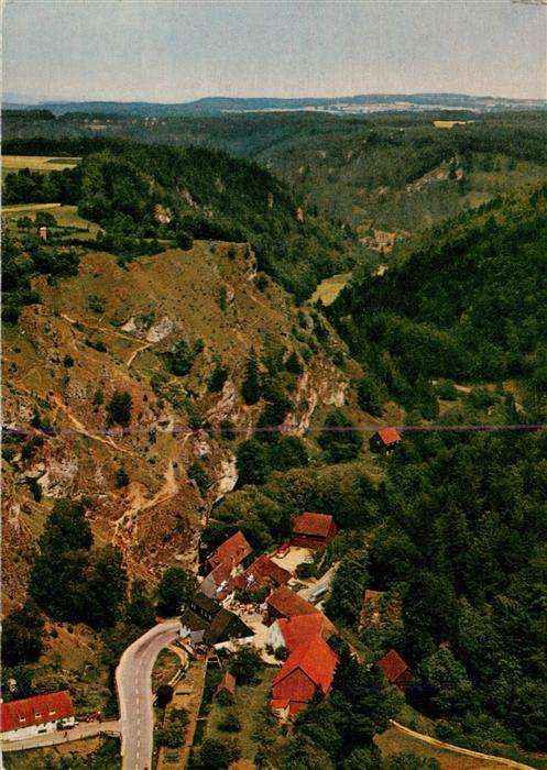 Weihersmuehle Weismain Fliegeraufnahme mit Gasthof Pension Forelle