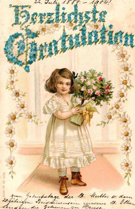 Kinder Child Enfants Gratulation Litho SER. 28 Nr 2579