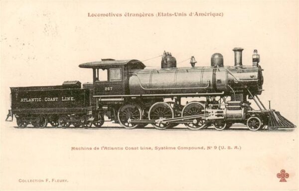 Lokomotive Eisenbahn Railway etrangeres Etats-Unis d Amerique