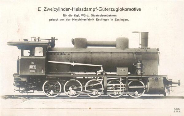 Eisenbahn Railway Chemin de Fer E.S.K. 535 E Zweicylinder-Heissdampf-Gueterzuglo