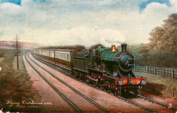 Verlag Tucks Oilette Serie Nr. 6493 Flying Dutchman G.W.R. Lokomotive