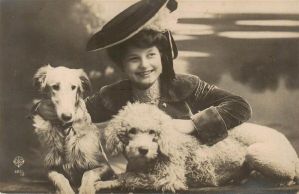Foto DLG Nr. 187/5 Frau Hunde
