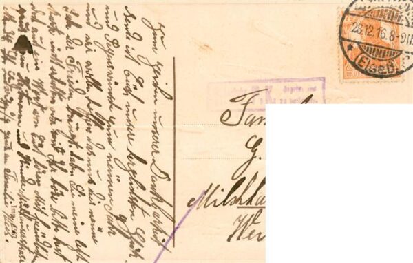 Neujahr Annee New Year Eisenbahn KInd Laterne Imp. 1567 – Bild 2